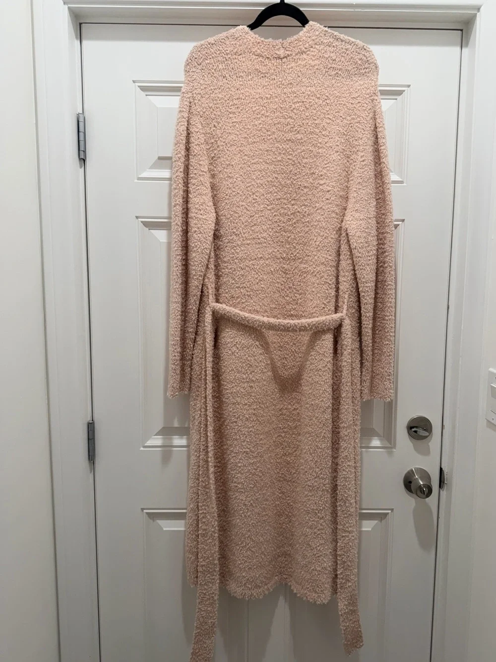 Skims Kim Kardashian Cozy Knit Boucle Robe in Pink Size L/XL